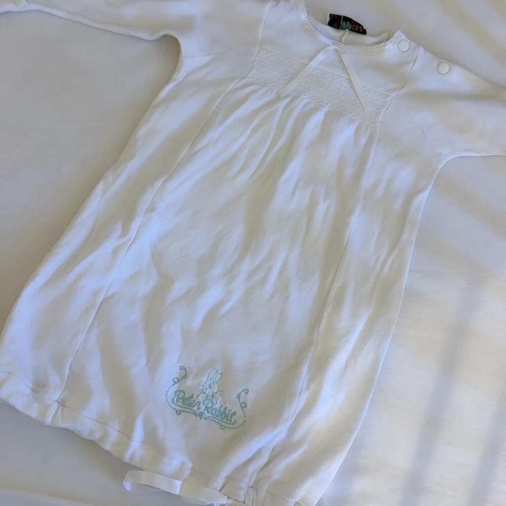 Vintage authentic Beatrix potter Peter rabbit baby girls gown dress